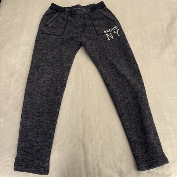 Abercrombie Kids Fleece Joggers Sweatpants 15/16 Gray Embroidered - Picture 1 of 8
